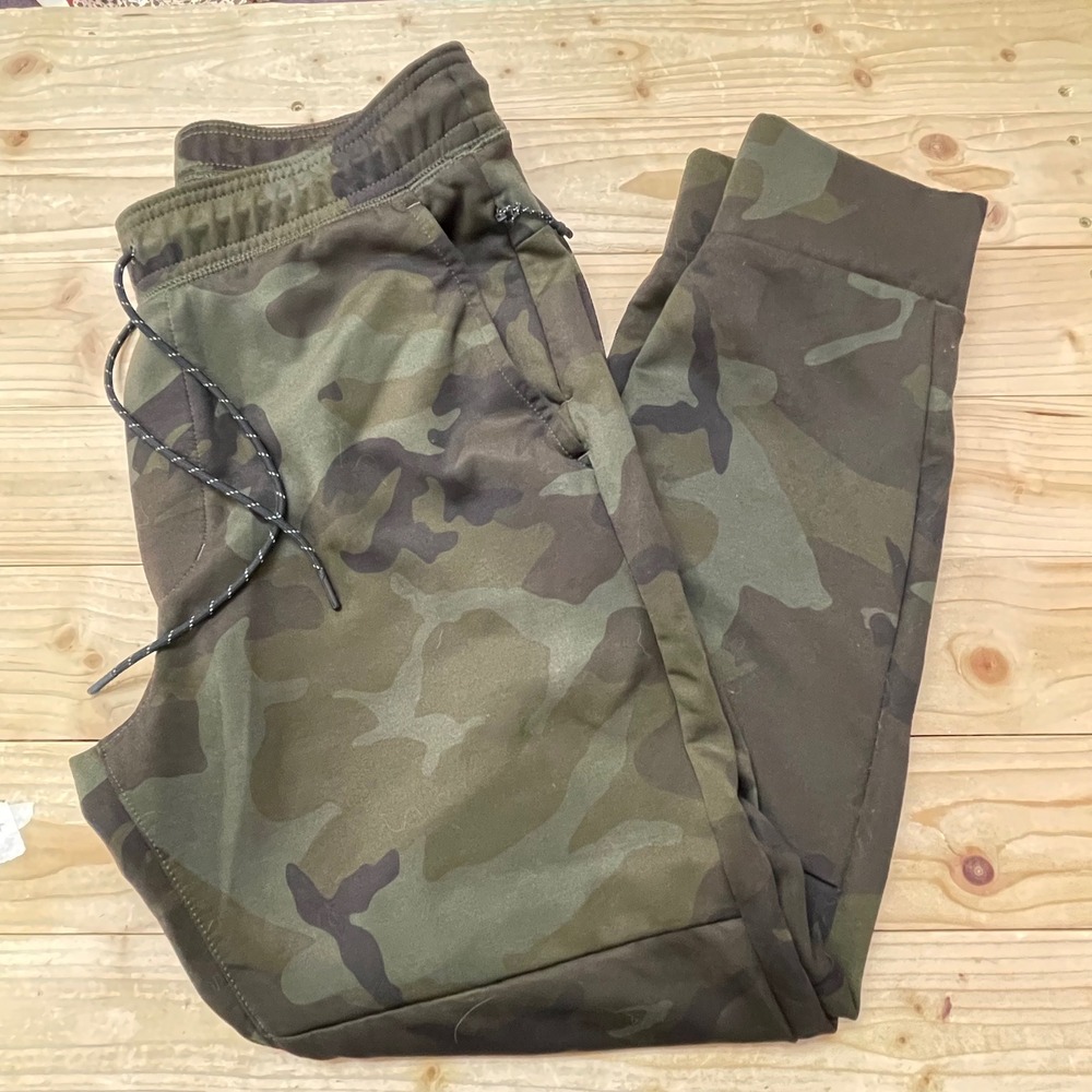American Eagle Mens Camo Joggers Green Camouflage Activewear Pants Size M